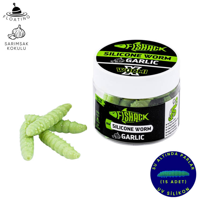 Fishack Sarımsak Aromalı Silikon Yüzen Alabalık Sahte Yemi - 37mm - 1