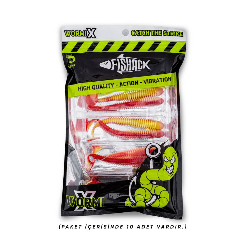 Silikon Kurt Yem - 4,2g 105mm - Turna/Levrek Silikonu - Karides Kokulu - 5