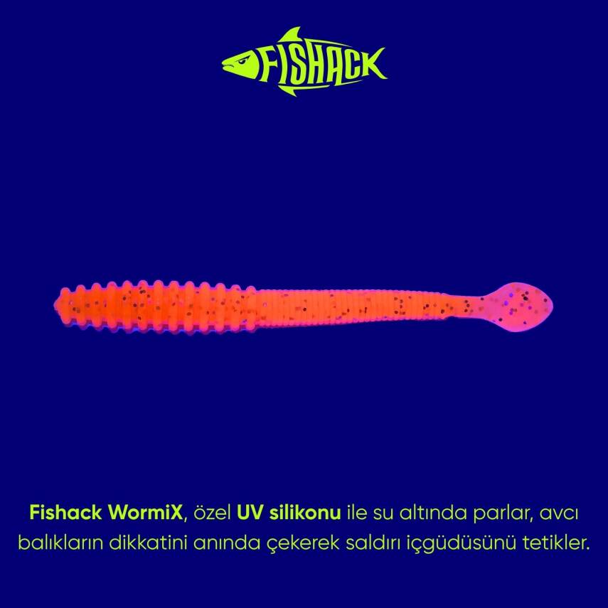 Fishack Wormix Flare UV Silikon Kurt Yem - 2,2g 87mm - 3