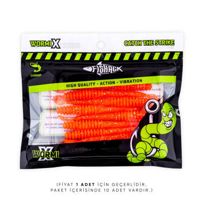 Fishack Wormix Flare UV Silikon Kurt Yem - 2,2g 87mm - 5