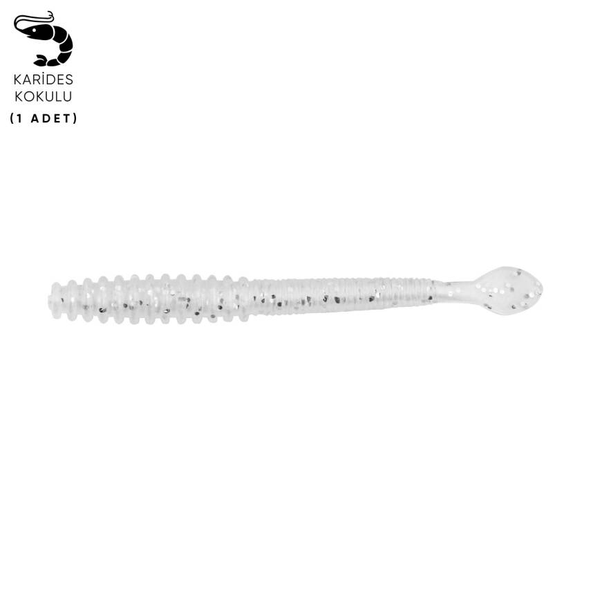 Fishack Wormix Silikon Kurt Yem - 2,2g 87mm - Silver White: Balık Avında Yeni Bir Boyut - 1