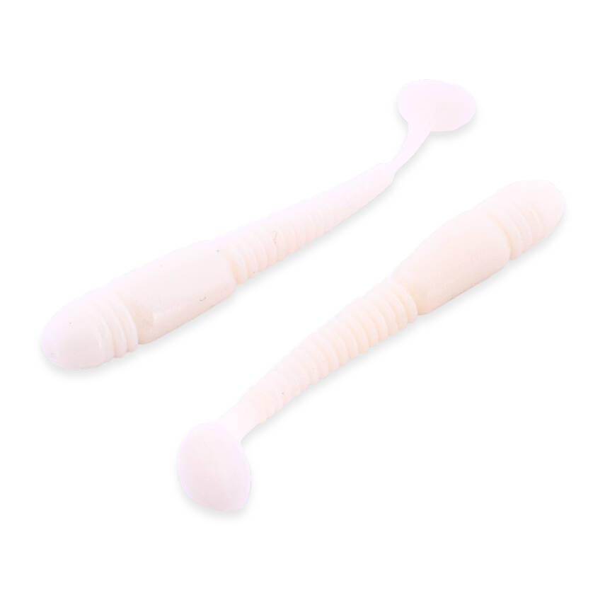 Fishack Wormix Silikon Kurt Yem - Karides Kokulu - UV Beyaz - 3