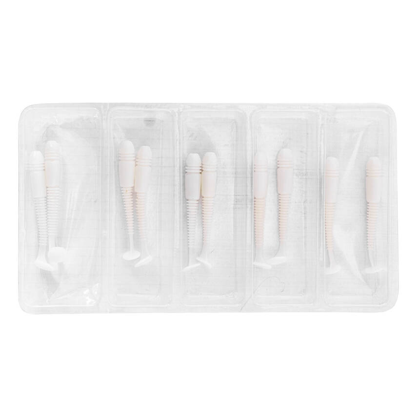 Fishack Wormix Silikon Kurt Yem - Karides Kokulu - UV Beyaz - 4