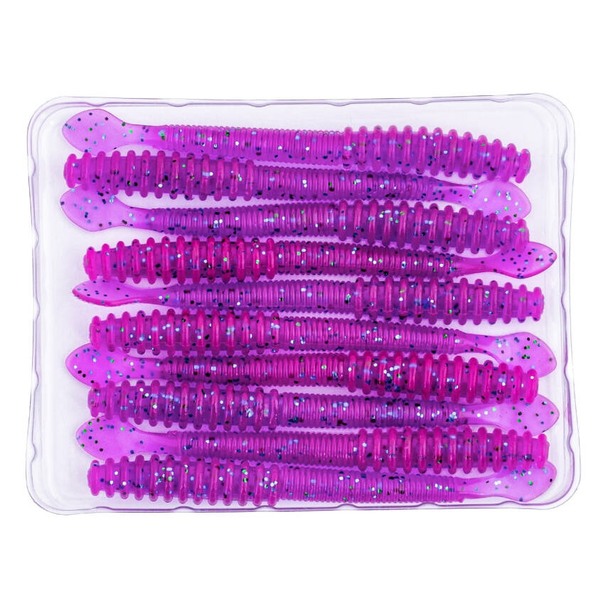 Silikon Kurt Yem - 2,2g 87mm - Fishack Wormix - Purple - UV Silikon - 4