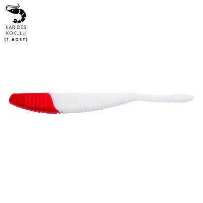Fishack WormiX Silikon Kurt Yem - Red White - 95mm