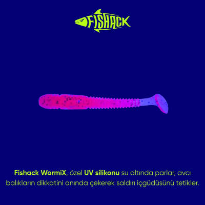 Silikon Kurt Yem - Fishack Wormix - Pembe Karides Kokulu - 2