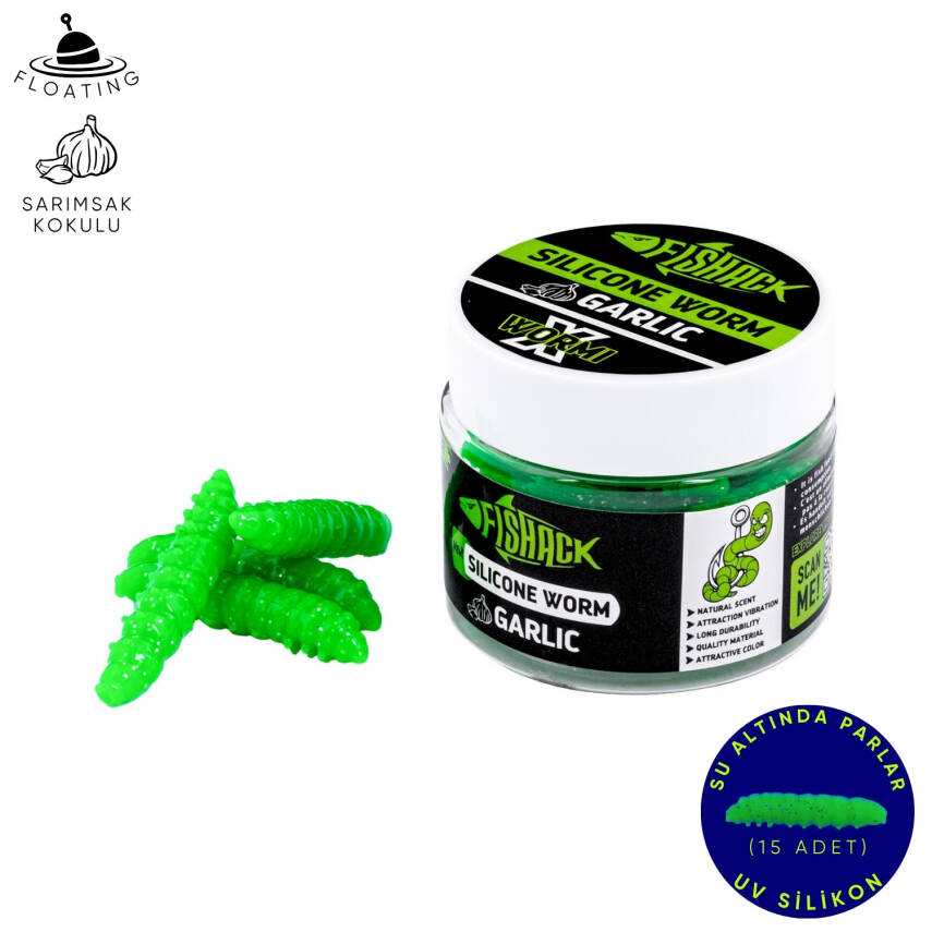 Fishack Yüzen Alabalık Silikon Yemi - Sarımsak Aromalı UV Trout Bait 37mm - 1
