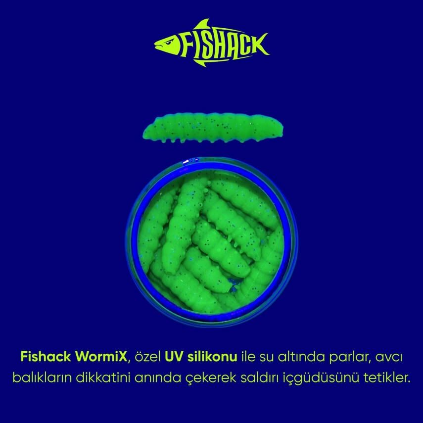 Fishack Yüzen Alabalık Silikon Yemi - Sarımsak Aromalı UV Trout Bait 37mm - 4