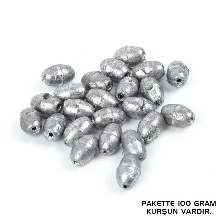 Gezer Olta Kurşunu - Kıstırma (Zeytin) Kurşun - 8 Gram - 100 Gr Paket - 1