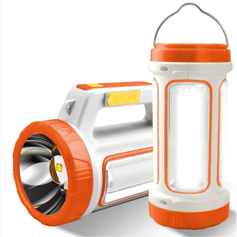 Gold Police Solar&Şarjlı El Feneri JQ-6088 3 W (Projektör) Turuncu - 1