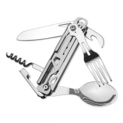 Grand Harvest GHKS002 Kamp Çatal, Kaşık, Bıçak ve Tirbüşon Seti