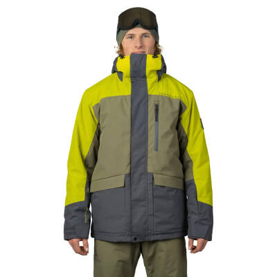 Hannah Garow FD Erkek Su Geçirmez Kayak Montu - Zeytin Yeşili/Sarı - 3