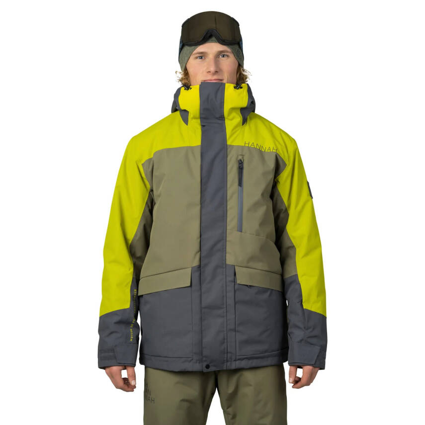 Hannah Garow FD Erkek Su Geçirmez Kayak Montu - Zeytin Yeşili/Sarı - 3