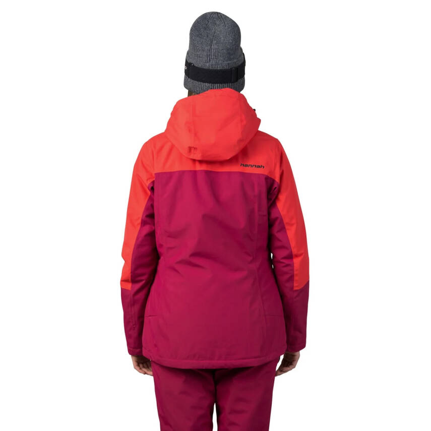 Hannah Maky Col Kadın Kar Montu - Nar Çiçeği/Deniz Anemonu - Su Geçirmez Kayak Montu - 4