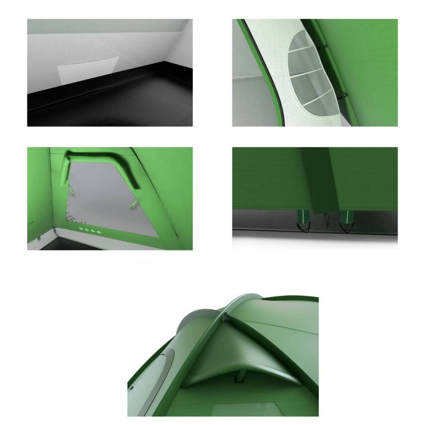 Husky Bigless 5 Kişilik Aile Kamp Çadırı - Su Geçirmez Yeşil - 2