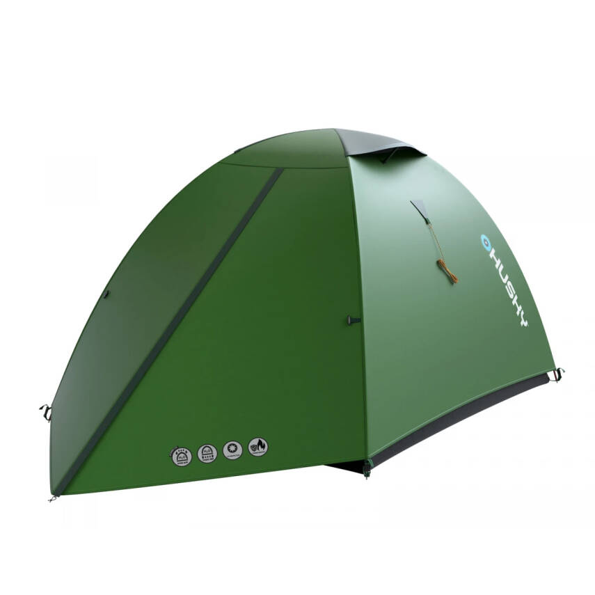 Husky Bret 2 Kişilik Yeşil Çadır - Hafif ve Dayanıklı Kamp Çözümü - 1