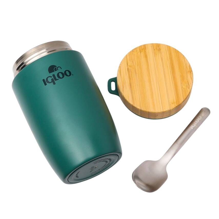 Igloo Bamboo Çelik Yemek Termosu - 500 ml - Yeşil - 2