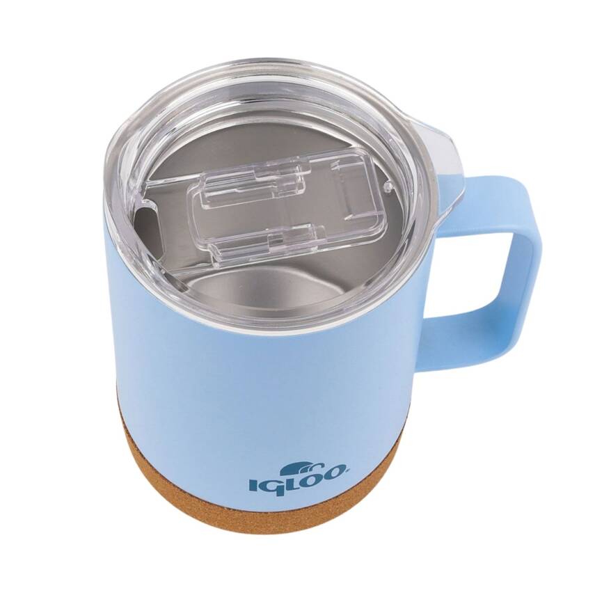 Igloo Cork Buzul Mavi Çelik Mug Termos - 350ml - 3