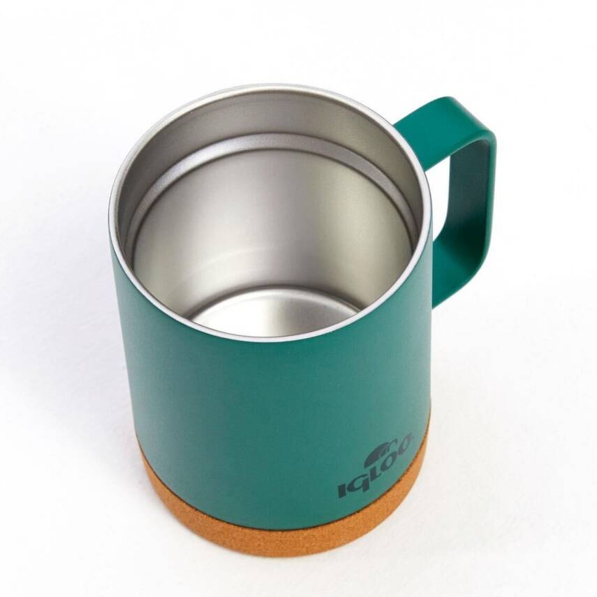 Igloo Cork Çelik Mug Termos - 350ml - Yeşil - 4