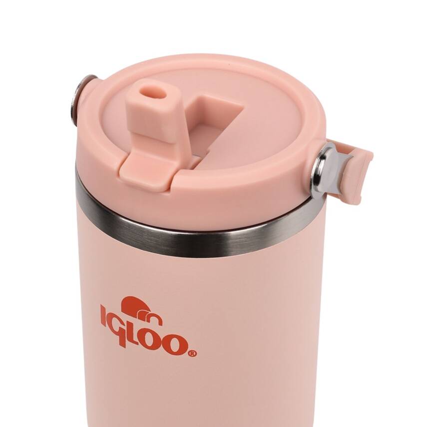 Igloo Powder 900 ml Paslanmaz Çelik Termos - Somon Renkli İçecek Termosu - 3