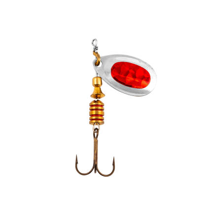 Ilba Tondo Alpha 30172 Alabalık Turna Döner Olta Kaşık - Gümüş/Kırmızı - No:2 - 2