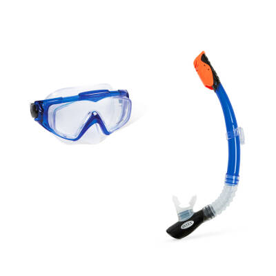 Profesyonel Yüzücü Gözlüğü ve Şnorkel Seti - Intex - Silikon - (55962)