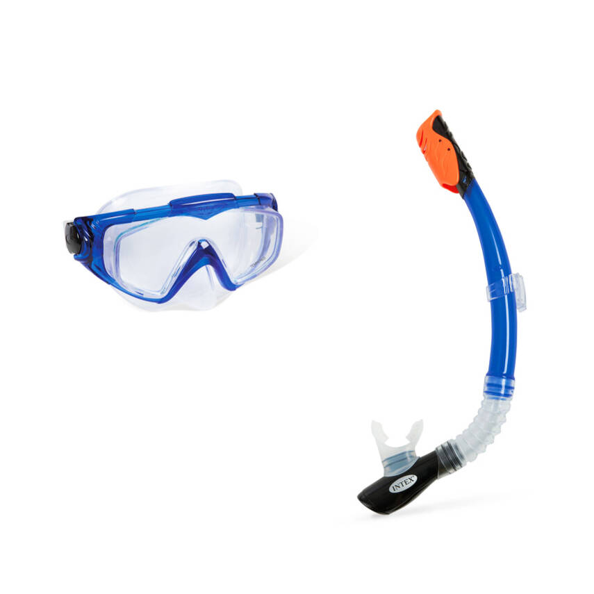Profesyonel Yüzücü Gözlüğü ve Şnorkel Seti - Intex - Silikon - (55962) - 1