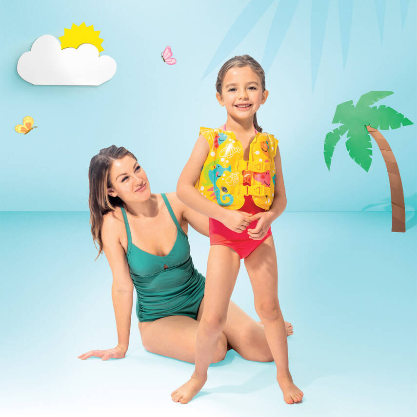 Intex Balık Desenli Can Yeleği - Çocuklar İçin Güvenli Yüzme Keyfi - 2