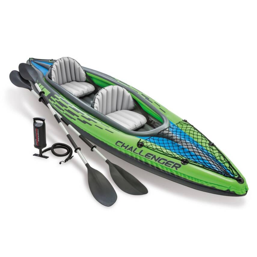 Intex Challenger K2 Şişme Kano Seti - Pompa ve Kürek Dahil - 1