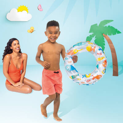 Intex Desenli Çocuk Yüzme Simidi - 51 cm (59230) - 4