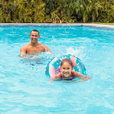 Intex Şeffaf Desenli Turkuaz Çocuk Yüzme Simidi - 61cm - 3