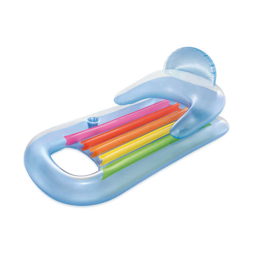 Şişme Havuz Deniz Yatağı - Sultan Yatağı - Bardaklıklı - Mavi (58802EU) - 2