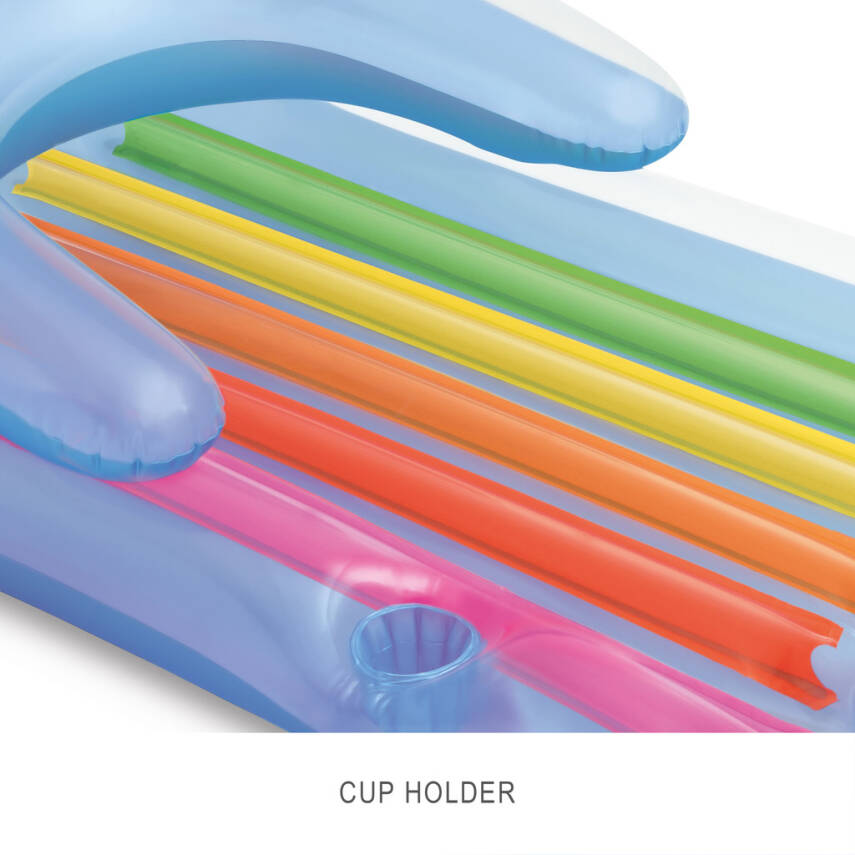 Şişme Havuz Deniz Yatağı - Sultan Yatağı - Bardaklıklı - Mavi (58802EU) - 3