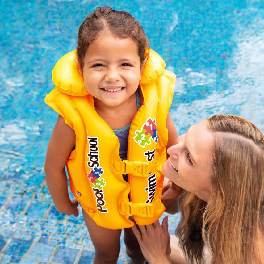 Intex Yakalı Çocuk Can Yeleği - Sarı - 58660 - 2