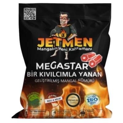 Pratik Mangal Kömürü - Jetmen - Megstar Pro Geliştirilmiş - 2 Kg