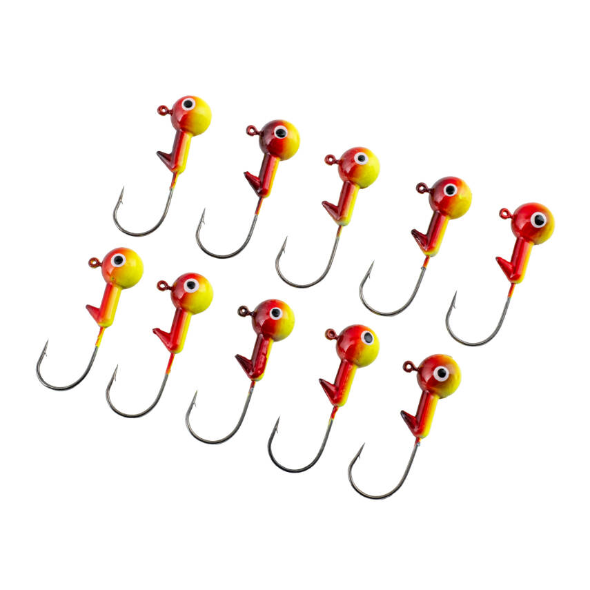 Jighead - Zoka - Kurşunlu Olta İğnesi - (XH-A 02) - Sarı Kırmızı - 21 Gr - 10 Adet - 1