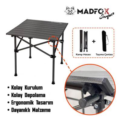 Katlanabilir Alüminyum Kamp Masası - Akordion - Madfox Surface - 547271 - 5