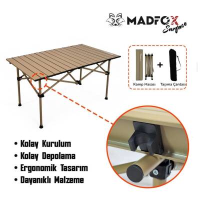 Katlanabilir Alüminyum Kamp Masası - Akordion - Madfox - Surface - 547270 - 5