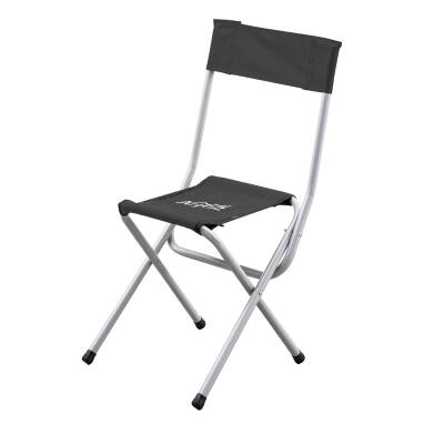 Katlanabilir Balıkçı Kamp Taburesi - Arkalıklı - Siyah