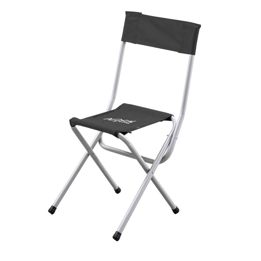 Katlanabilir Balıkçı Kamp Taburesi - Arkalıklı - Siyah - 1