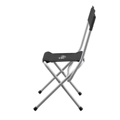 Katlanabilir Balıkçı Kamp Taburesi - Arkalıklı - Siyah - 2
