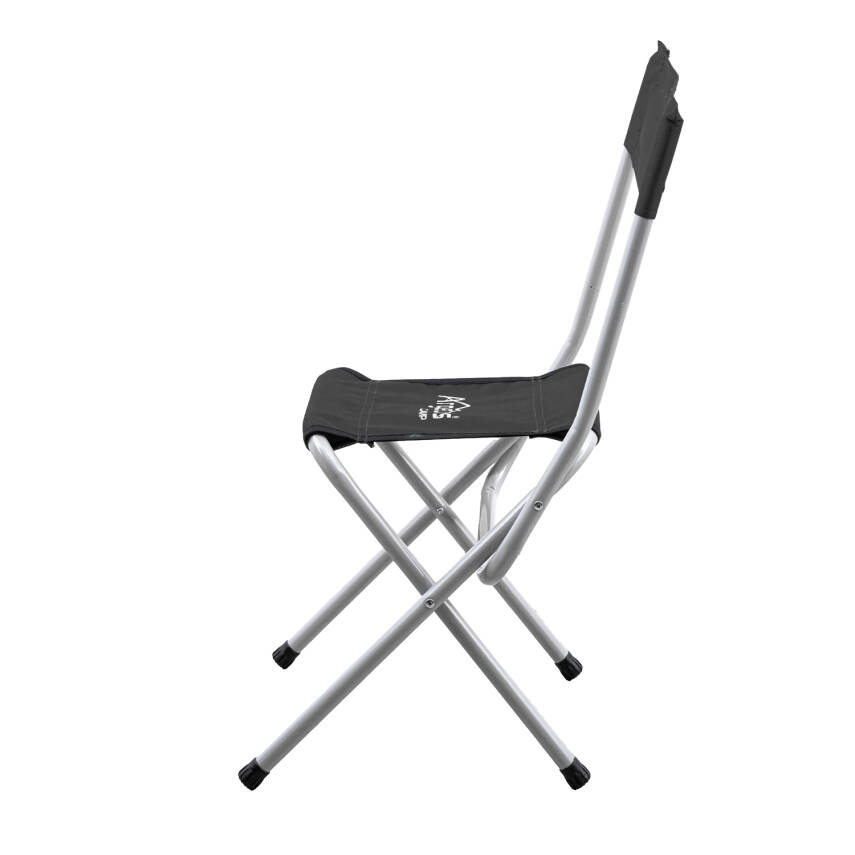 Katlanabilir Balıkçı Kamp Taburesi - Arkalıklı - Siyah - 2