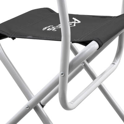 Katlanabilir Balıkçı Kamp Taburesi - Arkalıklı - Siyah - 5