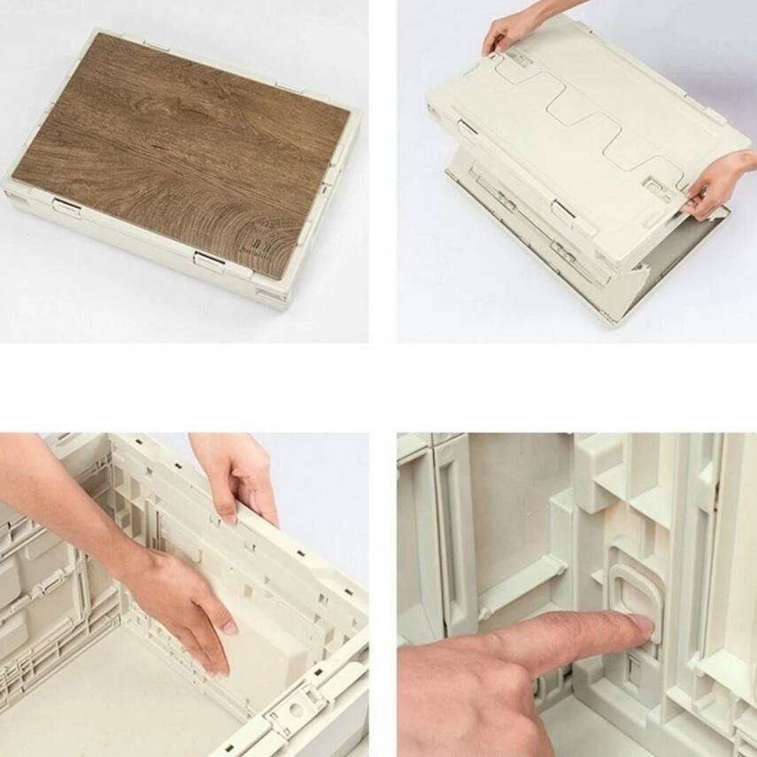 Katlanabilir Kamp Saklama Kutusu - 60  LT - Madfox - Haki - 547304 - 4