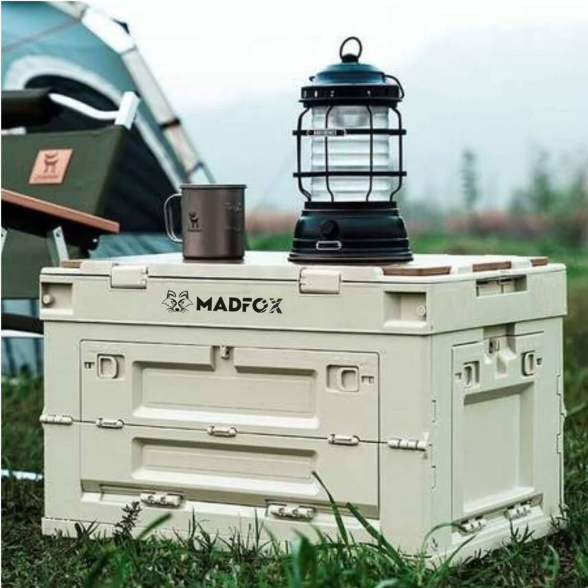 Katlanabilir Kamp Saklama Kutusu - 60  LT - Madfox - Haki - 547304 - 5