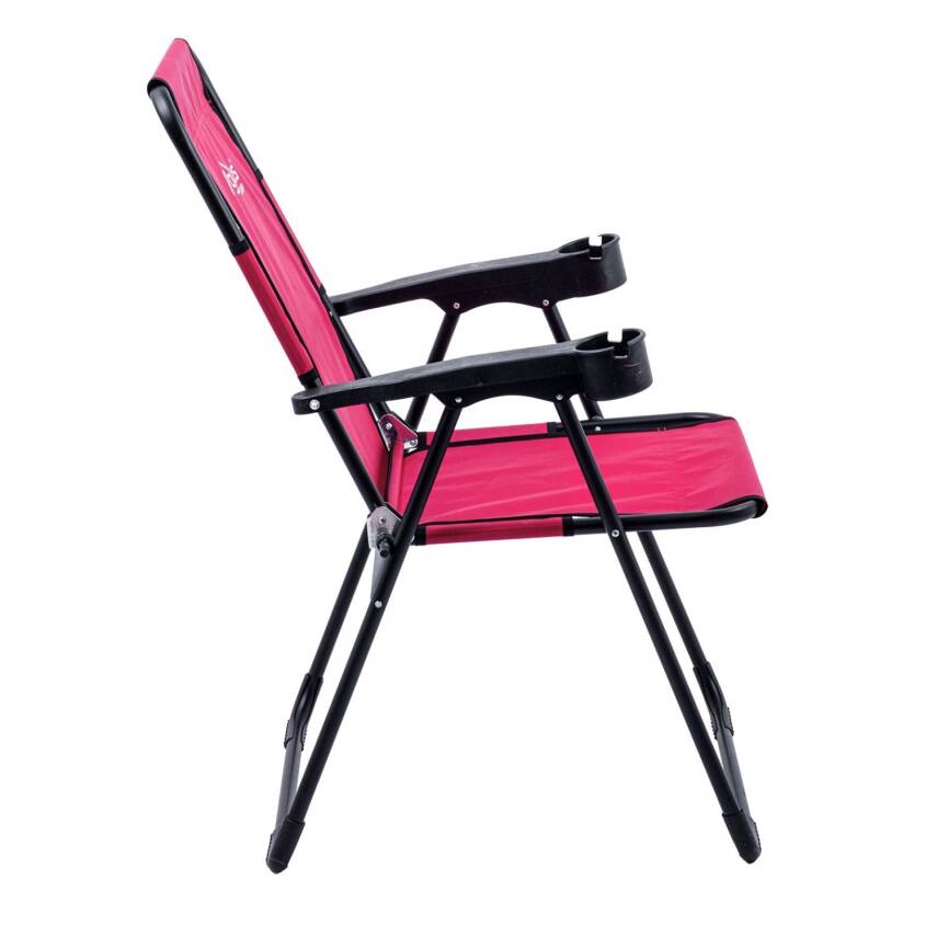 Katlanabilir Kamp Sandalyesi - Rest - Bardaklıklı - Argeus - Pembe - 2