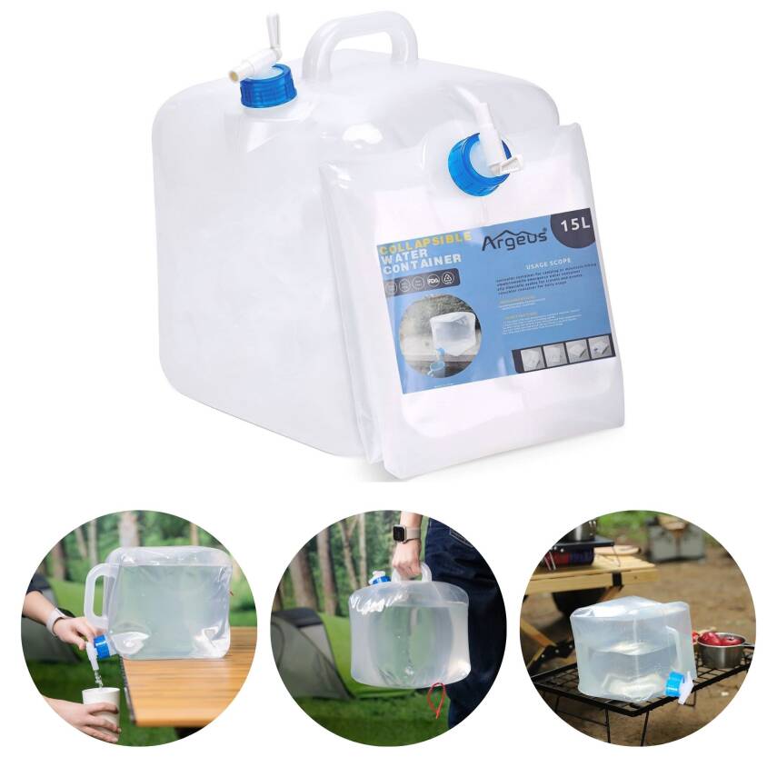 Katlanabilir Musluklu Su Bidonu - 12 Litre - Su Sebili - Argeus - 1