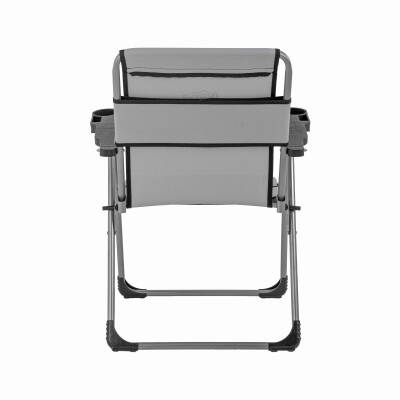 Katlanabilir Piknik ve Kamp Sandalyesi - Bardaklıklı - Rock - Kül Gri (A-14)- 140KG Taşıma - 4