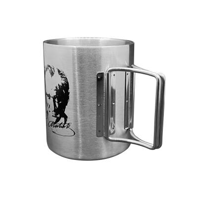Katlanabilir Saplı Çelik Kupa Bardak - Orcamp - 180 ml - Atatürk - 3