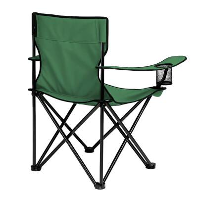 Katlanır Kamp Piknik Sandalyesi - Bardaklıklı - (DY.001) - Haki - Taşıma Çantalı - 2